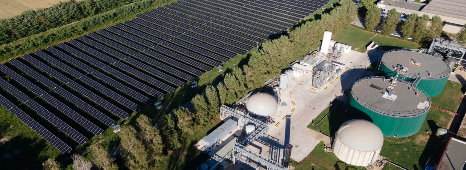 impianto biometano veduta aerea