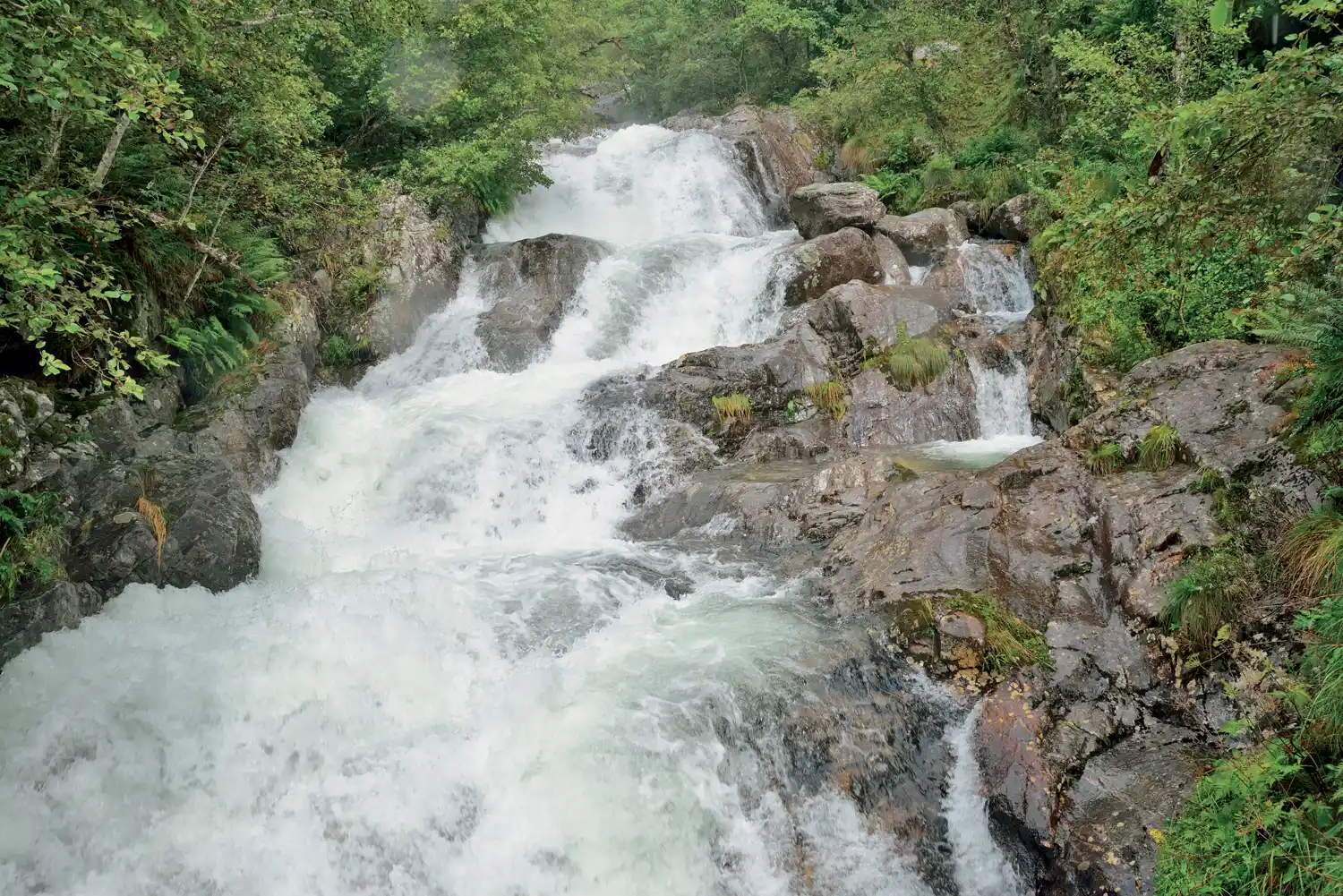 running water rocks nature