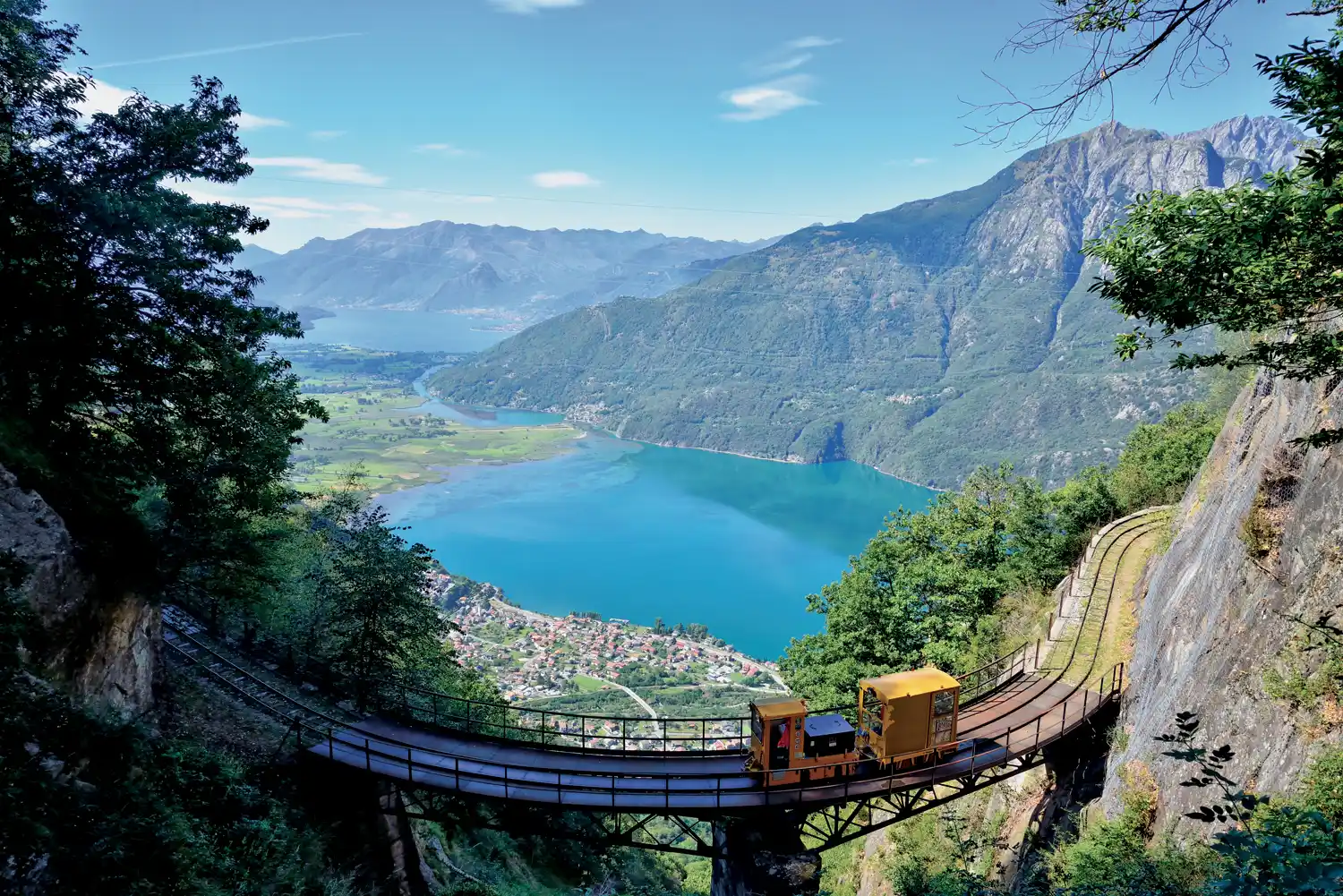 locomotive suspended track panoramic view