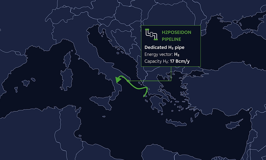 H2Poseidon pipeline map