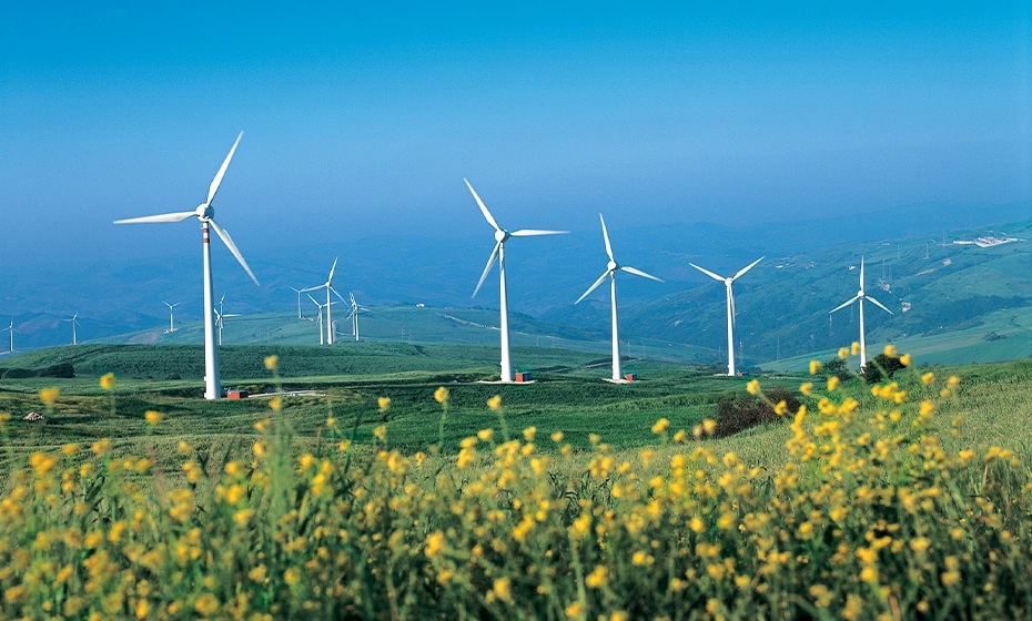 veduta impianto eolico Foiano Piano Delcasino