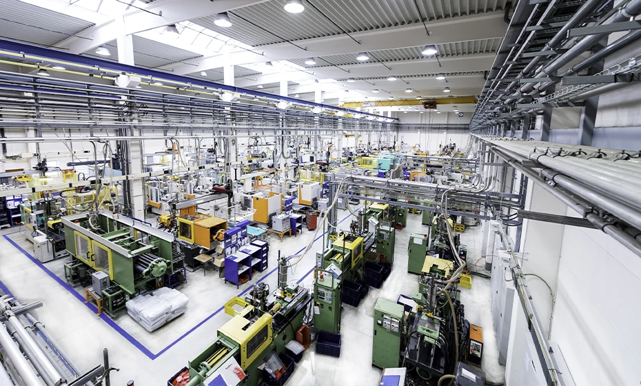 veduta stabilimento macchinari automazione