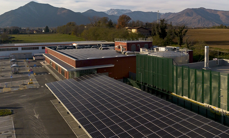 Pannelli fotovoltaici impianto teleriscaldamento Alpignano