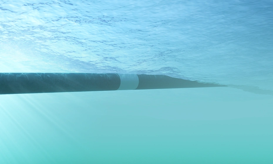 pipeline gas sotto l'acqua del mare