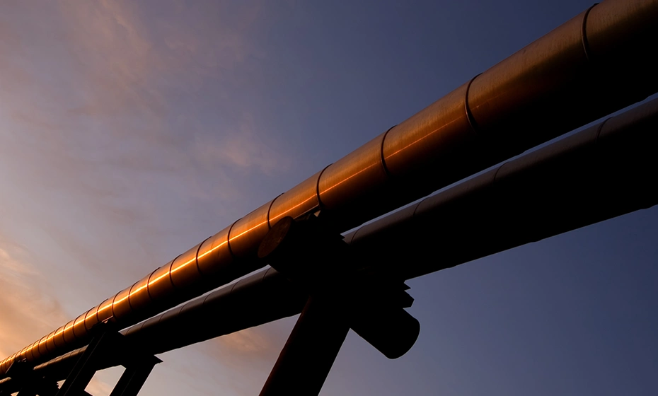 pipeline gas al tramonto