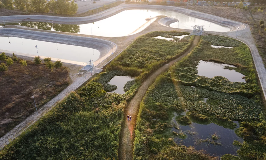 Veduta alto acque impianto termovalorizzazione Cassino