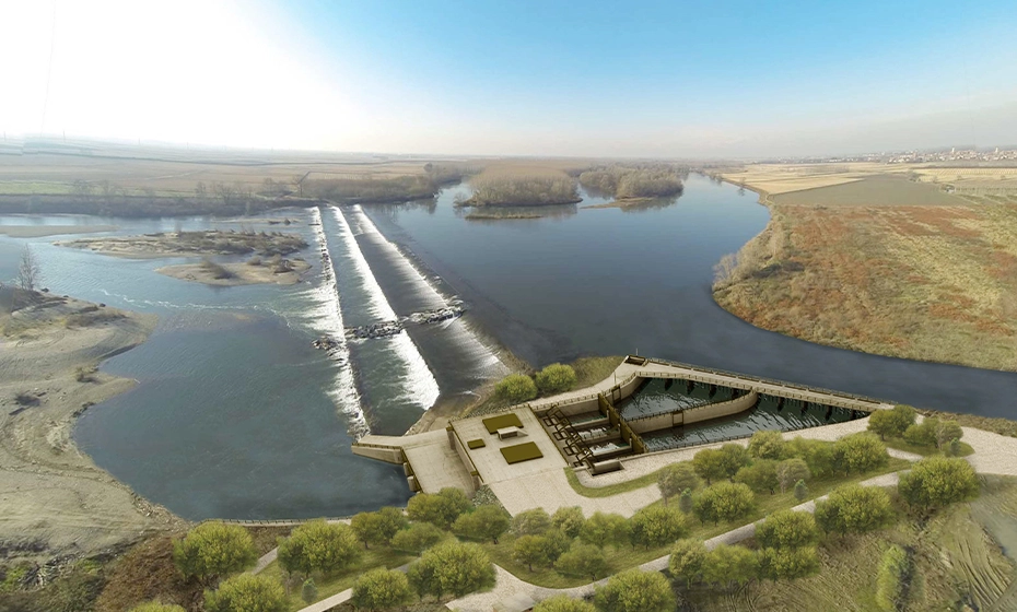 veduta alto centrale idroelettrica palestro