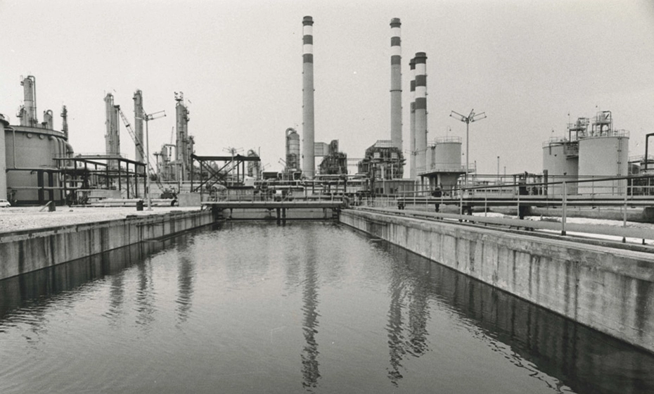 canale uscita acque Centrale Montedison petrolchimica