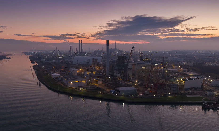 veduta aerea centrale termoelettrica Marghera Levante