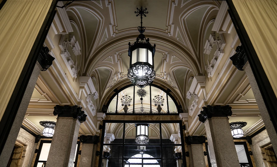 atrium ceiling edison building milan