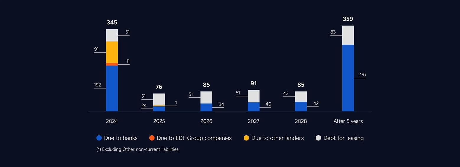 gross financial debt maturities