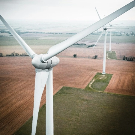 wind turbines fields